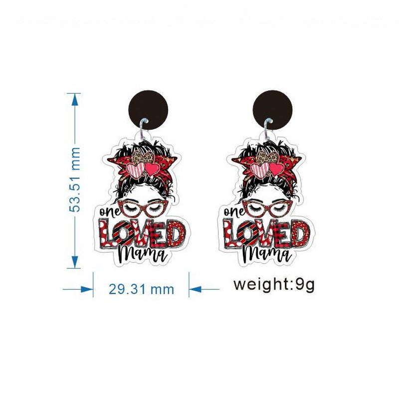 Wholesale Mother's Day Acrylic Earrings